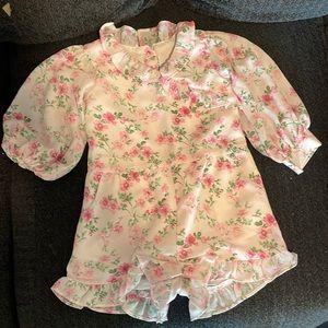 Janie and Jack Pink Floral Romper
